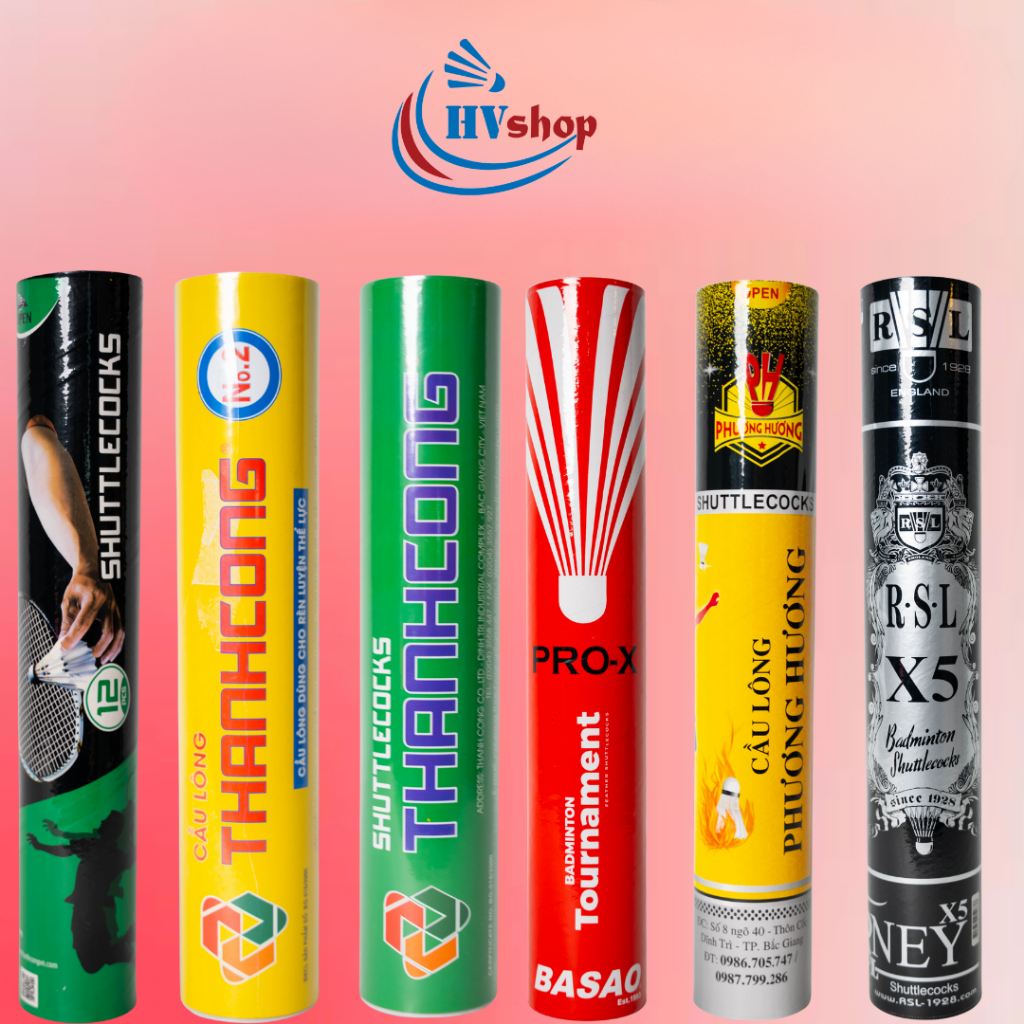 Quả cầu lông Thành Công 77, Ba Sao X Pro, Phương Hương, RSL X5, Thành Công No 2 chính hãng - HVShop