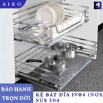 Kệ Bát Đĩa, Giá Bát Inox 304 Mã IV04 Lắp Tủ Dưới 2 Tầng Kéo Dẩy – Có Ray Trượt Giảm Chấn, Chịu Lực Tốt, Bảo Hành — ảnh 1