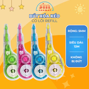 Ruột Bút Xóa Kéo Plus, Bút xóa kéo 42-V27 Văn Phòng Phẩm Sao Mai V305