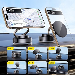 Giá đỡ điện thoại ô tô hút từ tính SEAMETAL 360° Giá đỡ điện thoại có thể điều chỉnh cho iPhone Samsung Xiaomi Huawei