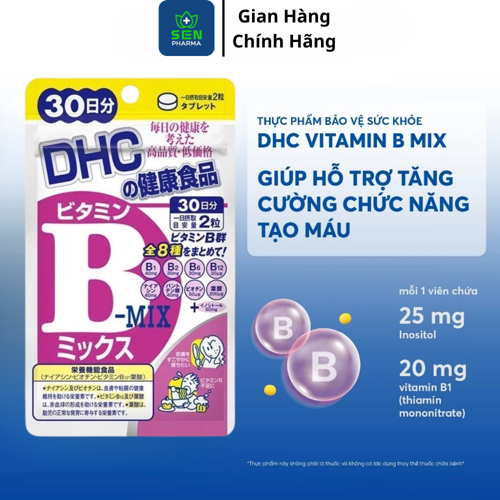 Viên Uống Vitamin B Tổng Hợp DHC Vitamin B - Sen Pharma | Shopee Việt Nam