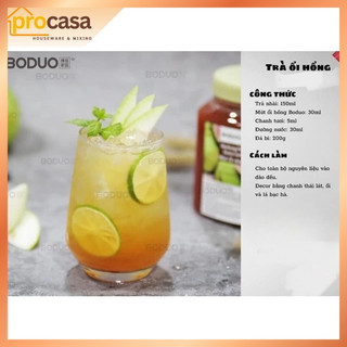 1kg - Mứt ổi hồng Boduo - sử dụng cho pha trà trái cây, soda, yogurt, topping - Nguyên liệu pha chế chính hãng