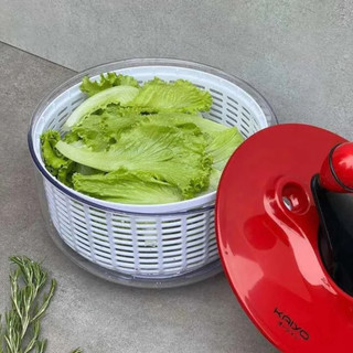 Rổ Quay Rau Ly Tâm 5,5 Lít Màu Đỏ Đường Kính 26cm, Tiện Lợi, Dễ Sử Dụng, Đảm Bảo An Toàn