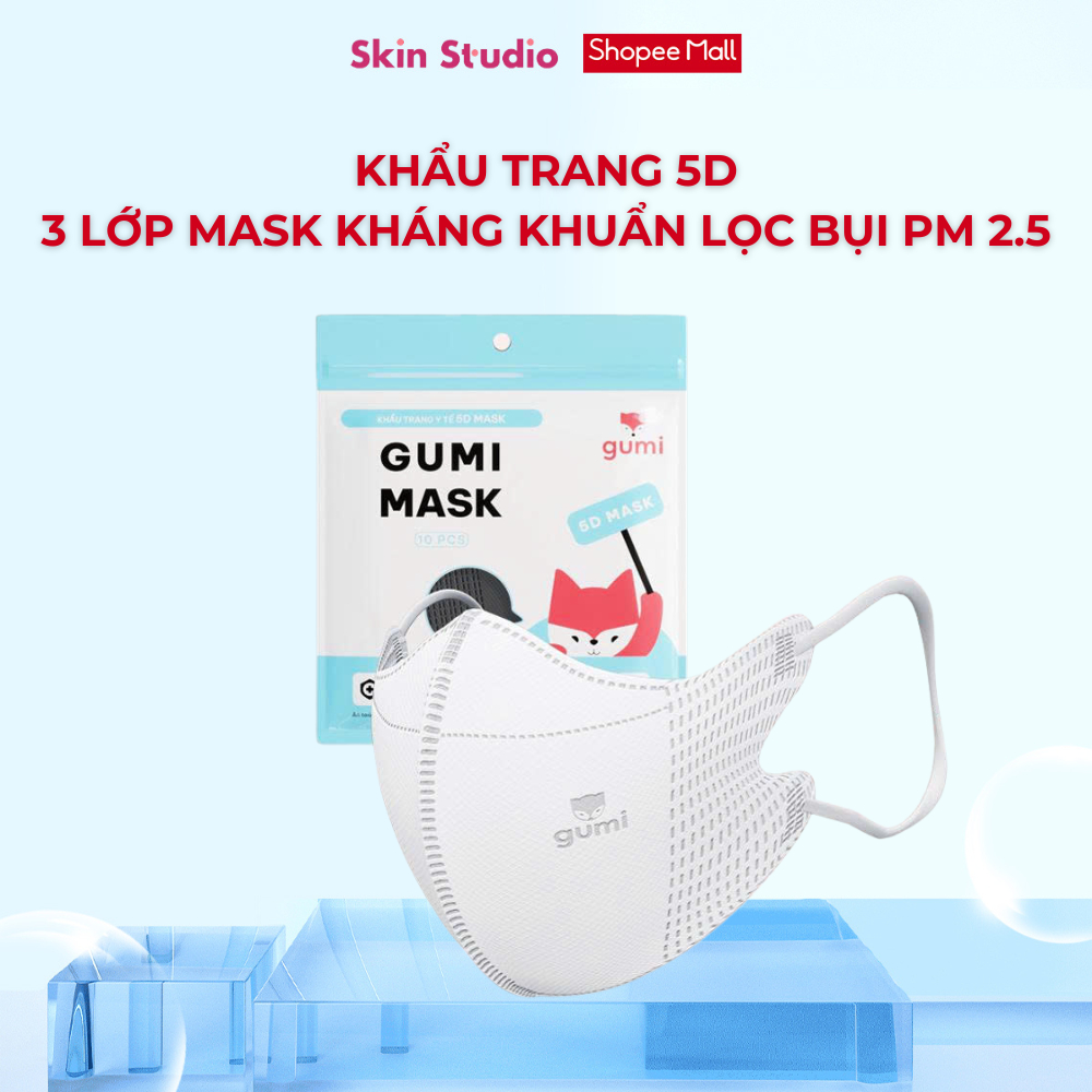 [QUÀ TẶNG] Khẩu trang 5D lọc bụi giúp bảo vệ sức khỏe (1 TÚI 10 CHIẾC)