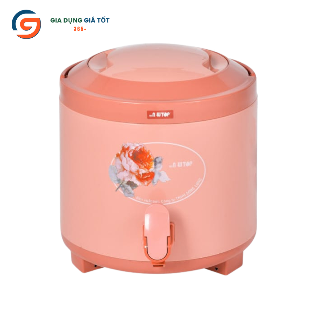 Bình nước giữ lạnh có vòi Song Long 6 lít nhựa dày, bình giữ nhiệt có chân đế, dùng tiệc, quán ăn
