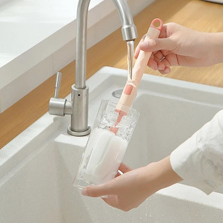 Cọ Rửa Bình Sữa, Ly, Cốc Bằng Mút Xốp Thay Thế Được - Dụng Cụ Chà Rửa, Vệ Sinh Chai Lọ Siêu Sạch 88510