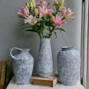 lọ hoa men sôi atlantics decor ,cắm hoa, làm quà tặng tân gia, bạn bè, đồng nghiệp gốm Bát Tràng cao cấp