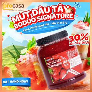 900gr - Mứt Dâu Tây Boduo Signature – Strawberry Jam – Pha Trà Trái Cây, Yogurt, Bánh Ngọt - Nguyên liệu chính hãng
