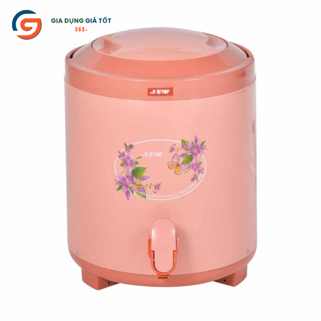 Bình đựng nước giữ lạnh có vòi Song Long 8 lít, bình giữ nhiệt có chân đế dùng gia đình, quán ăn