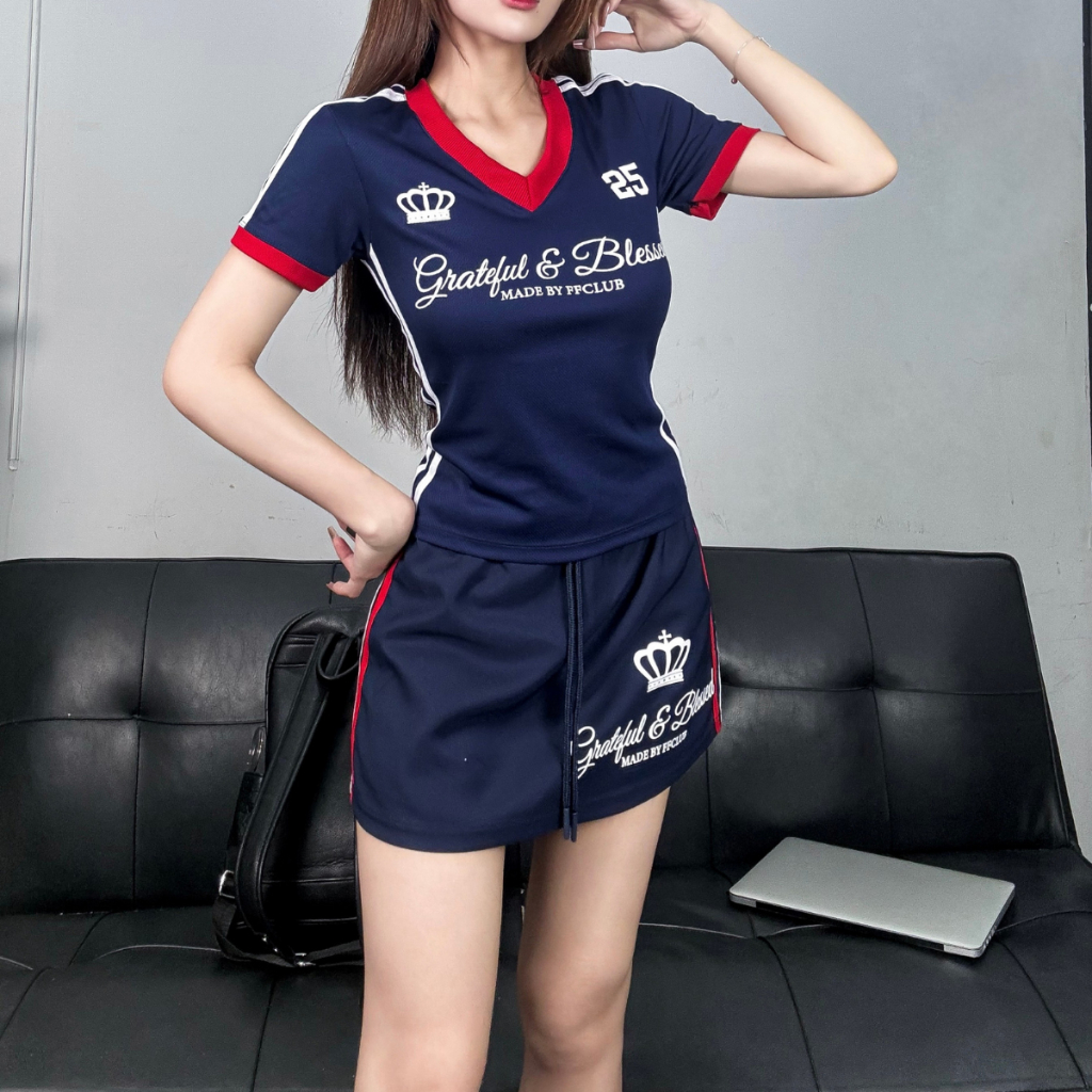 [CÓ TÁCH SET] Set đồ nữ Thể Thao Áo body và chân váy chữ G&B 25 FFCLUB MIX chất liệu Cotton co giãn