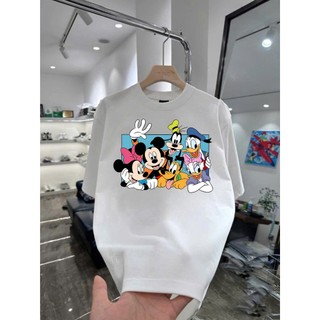 Áo thun hoạt hình Mickey Disney MK15 unisex nam nữ form rộng 100% cotton