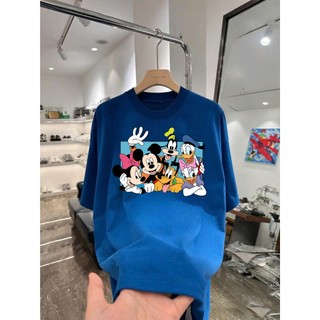 Áo thun hoạt hình Mickey Disney MK15 unisex nam nữ form rộng 100% cotton