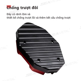 SEAMETAL Phụ kiện chân đế mở rộng chân xe máy xe đạp thông dụng bằng hợp kim nhôm Gióng xoay sửa đổi cho xe máy