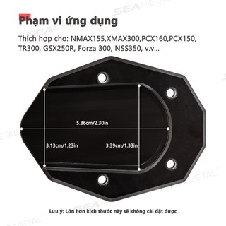 SEAMETAL Phụ kiện chân đế mở rộng chân xe máy xe đạp thông dụng bằng hợp kim nhôm Gióng xoay sửa đổi cho xe máy