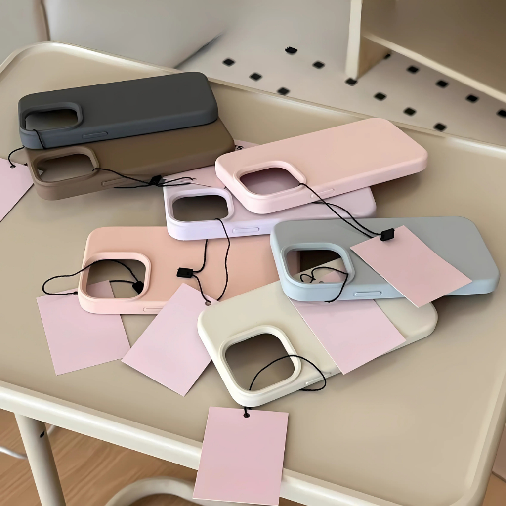 Ốp Lưng iPhone Chống Bẩn Lót Nhung Màu Hàn Quốc Dễ Thương Cho  iP 7/8/X/XS/11/12/13/14/15/16/17/Plus/Pro/Max/Air