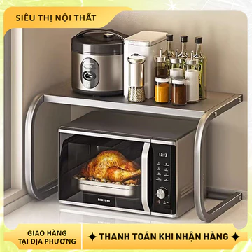 Kệ Bếp Để Lò Vi Sóng Kết Hợp Kệ Gia Vị, Kệ Gỗ Đa Năng Kệ Bếp Để Đồ Nhà Bếp kệ để xoong nồi đa năng