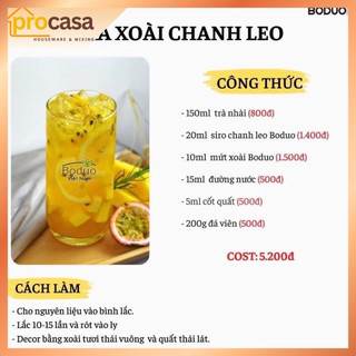 1.3kg - Mứt - Sốt Xoài Boduo - Mango Jam – Mứt Pha Trà Trái Cây, Soda, Topping Bánh - Nguyên liệu pha chế