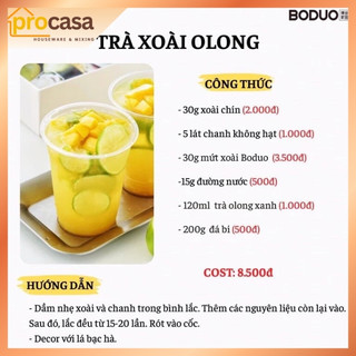 1.3kg - Mứt - Sốt Xoài Boduo - Mango Jam – Mứt Pha Trà Trái Cây, Soda, Topping Bánh - Nguyên liệu pha chế