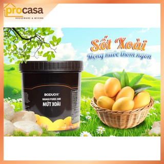 1.3kg - Mứt - Sốt Xoài Boduo - Mango Jam – Mứt Pha Trà Trái Cây, Soda, Topping Bánh - Nguyên liệu pha chế