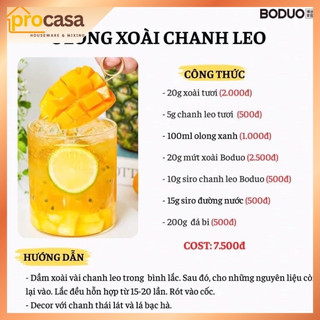1.3kg - Mứt - Sốt Xoài Boduo - Mango Jam – Mứt Pha Trà Trái Cây, Soda, Topping Bánh - Nguyên liệu pha chế
