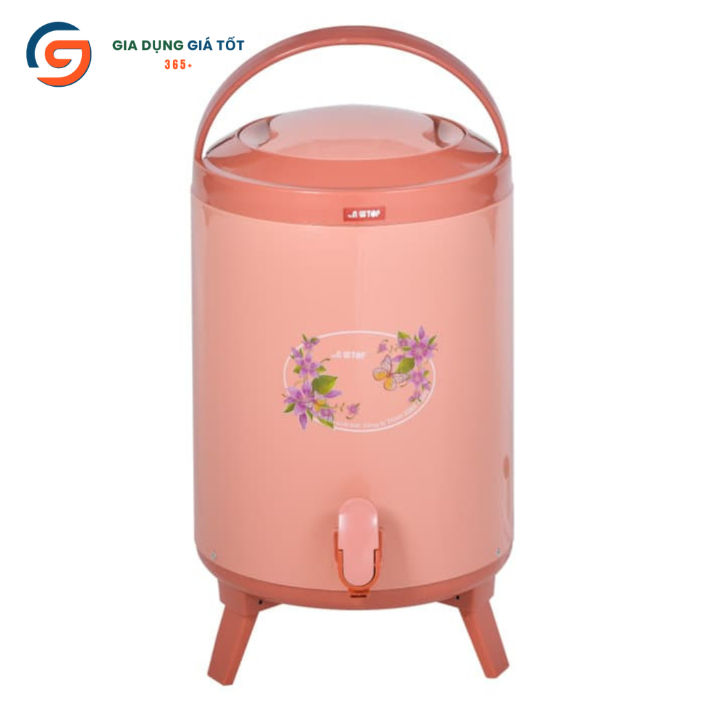 Bình giữ nhiệt nhựa có vòi Song Long 10 lít - Bình đựng nước dung tích lớn dùng quán ăn, hội họp