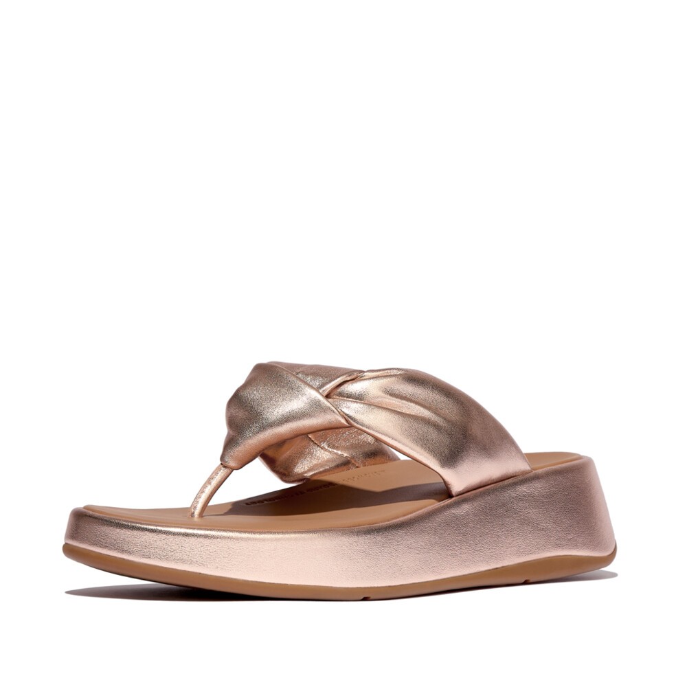 Xăng Đan Xỏ Ngón Nữ F-MODE KNOT SOFT-LEATHER FLATFORM TOE-POST IY1-C90