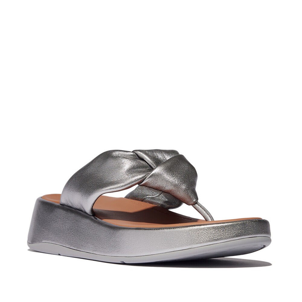 Xăng Đan Xỏ Ngón Nữ F-MODE KNOT SOFT-LEATHER FLATFORM TOE-POST IY1-C91