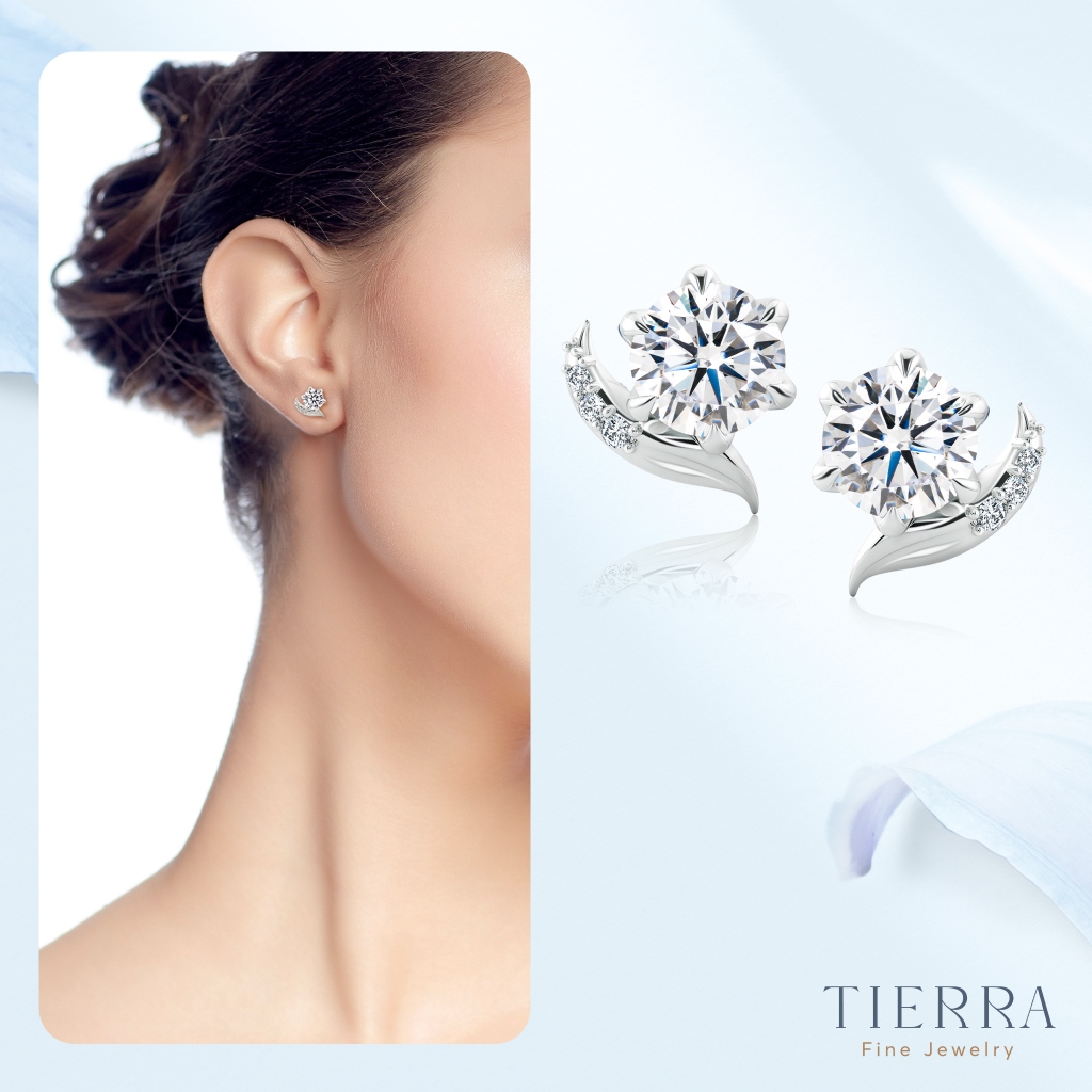 [CHAT TRƯỚC KHI ĐẶT] Bông Tai Tierra Stud BBT1108, Vàng 14K/18K, Phụ Kiện Trang Sức Nữ