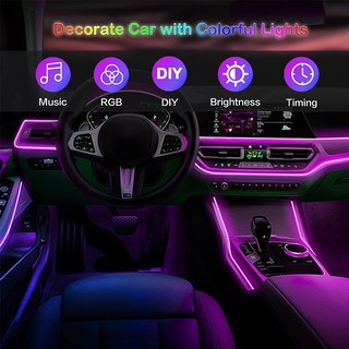 Seametal neon Đèn led neon Trang Trí Nội Thất Xe Hơi rgb Không Dây Điều Khiển app