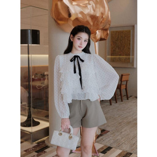 Quần short nữ MONÁ lưng cao tôn dáng chất vải dày dặn - PALM SHORTS