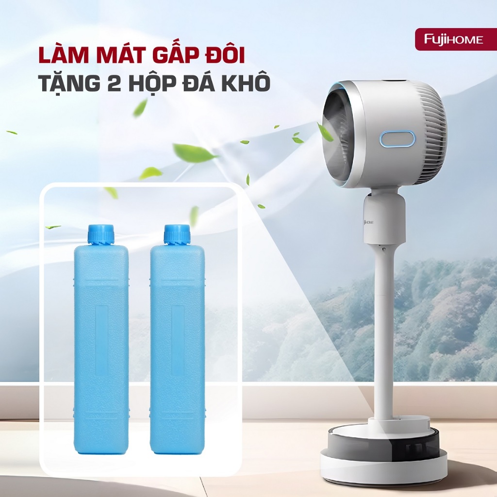 Quạt 4 mùa sưởi ấm làm mát Nhập Khẩu FUJIHOME AC707 lọc không khí, Quạt điện phun sương tạo ẩm