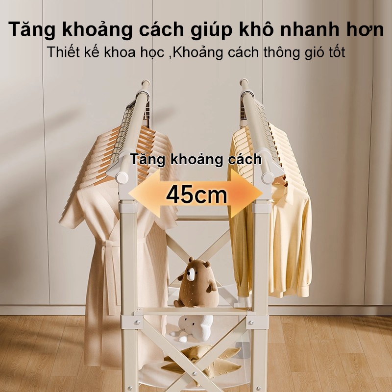𝐎𝐥𝐢𝐟𝐞 Giàn Phơi Thông Minh Có Gấp Gọn Giàn Phơi Quần Áo Có Thể Điều Chỉnh Kệ Treo Quần Áo Cao Cấp Thép Cacbon