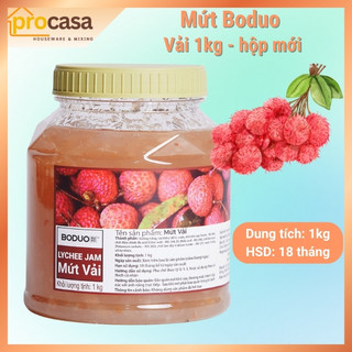 1kg - New - Mứt Vải Boduo mới – Lychee Jam – Mứt Trái Cây Pha Trà Trái Cây, Soda, Topping Bánh