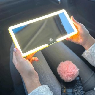 Gương Trang Điểm Ô Tô SEAMETAL Xe LED Trang Điểm Gương Màn Hình Cảm Ứng Có Thể Điều Chỉnh Độ Sáng 3 Màu Có Thể Đổi