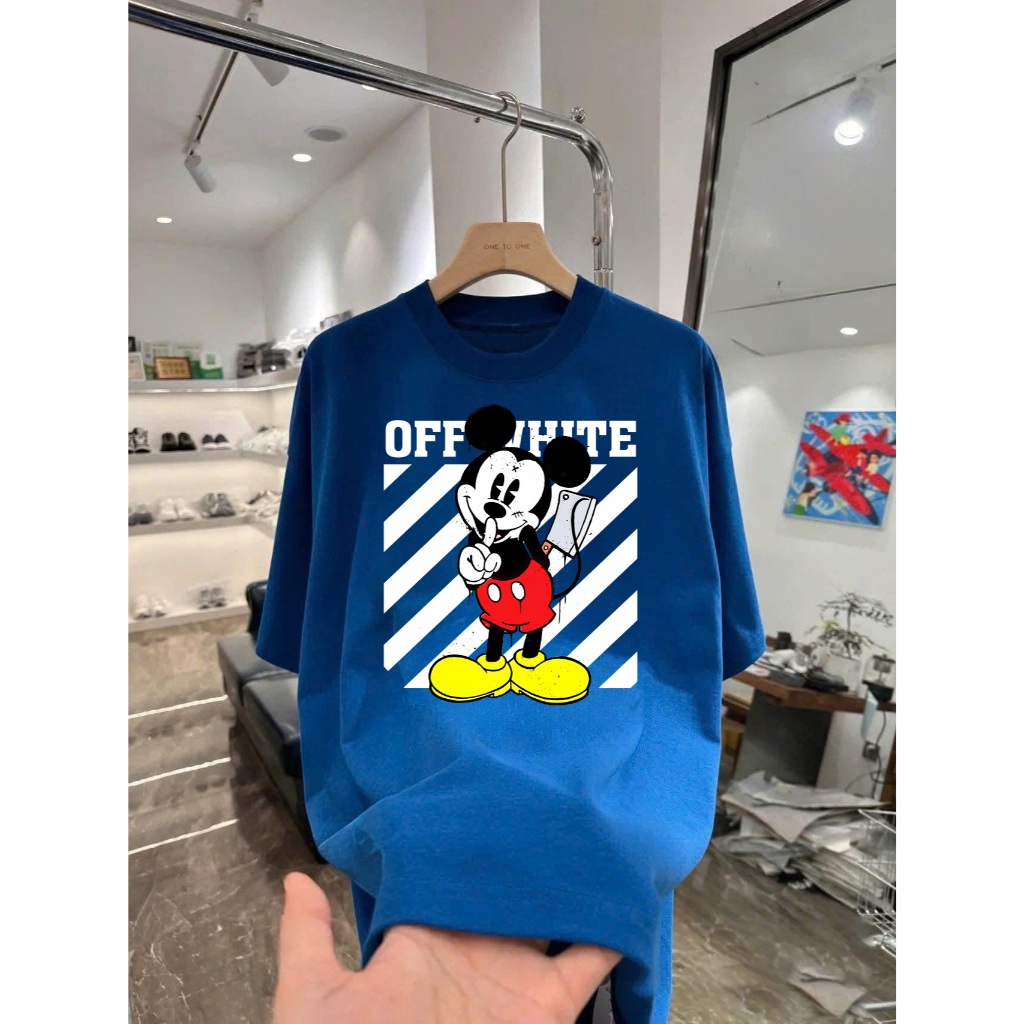 Áo thun hoạt hình Mickey MK67 unisex nam nữ form rộng