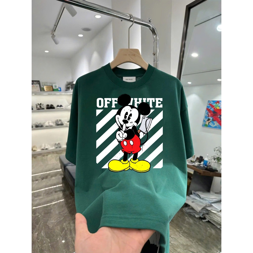 Áo thun hoạt hình Mickey MK67 unisex nam nữ form rộng
