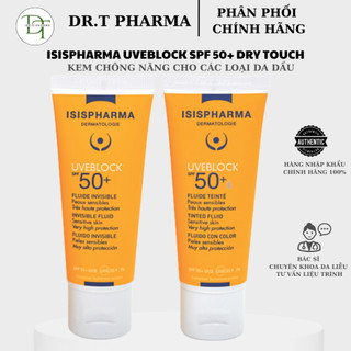 (TEM CÔNG TY) Kem chống nắng dành cho da khô ISIS Pharma Uveblock SPF50+ Fluide 40ml