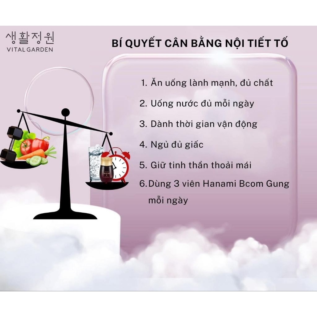Viên Uống Hanami Bcom Gung 84 viên x 3 lọ - Bổ Sung Nội Tiết Cho Chị Em Phụ Nữ, Vừa Khỏe Mạnh Dẻo Dai Vừa Đẹp Da