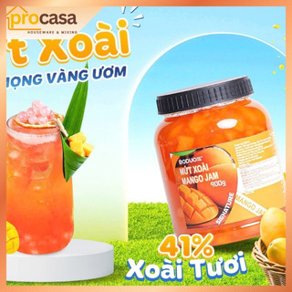 900gr - Mứt Xoài Boduo Signature – Mango Jam – Mứt Trái Cây Pha Trà, Soda, Topping Kem Bánh - Nguyên liệu pha chế