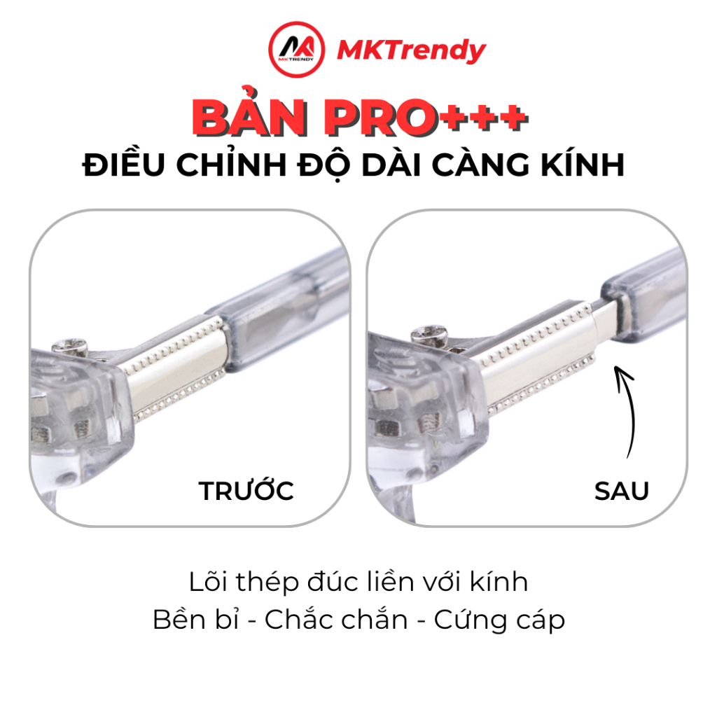 Mắt kính đổi màu nam nữ MKTRENDY gọng kim loại cao cấp chống ánh sáng xanh chống tia UV phong cách X12