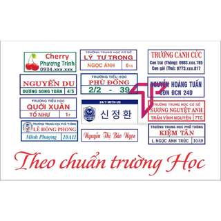 Hỏa tốc - Phù hiệu ủi áo, bảng tên ủi áo học sinh, nhân viên, tên cho bé mẫu giáo chuẩn trường học cấp 1 cấp 2 cấp 3