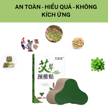 [12 miếng] 12 Miếng Dán Ngải Cứu Vai Gáy Giảm Đau Cổ Vai Gáy, Thải Độc Giảm Đau Vai Gáy, Lưng, Eo