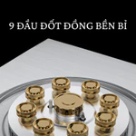 Bếp Gas Âm GZ499 Trắng/Đen – 9 Đầu Đốt Đồng, 2 Vùng Nấu, Tích Hợp Cảm Biến Ngắt Gas & Hẹn Giờ – Khóa An Toàn — ảnh 7