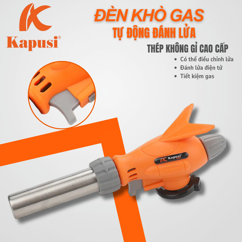 Đèn khò gas hình cánh én hãng Kapusi JAPAN, khò ga tự động đánh lửa