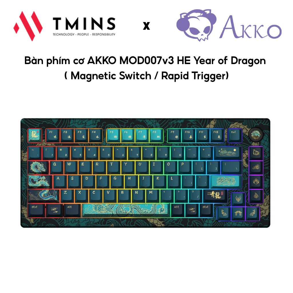 Bàn phím cơ AKKO MOD007v3 HE Year of Dragon ( Magnetic Switch / Rapid ...