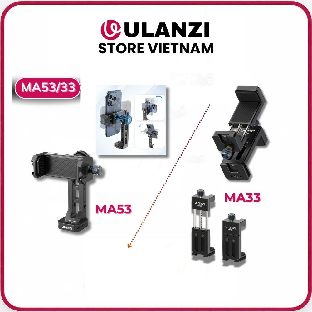 Ngàm kẹp điện thoại Ulanzi MA53 MA33