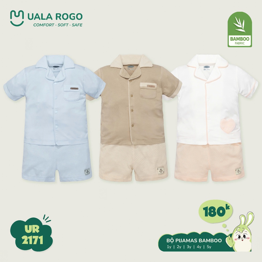 (9-24kg, 1-5Y) Bộ Cộc Tay Uala Rogo Cho Bé UR2171 UR2208 UR2371 UR3827 UR3832 UR3835 UR3839 UR058 UR302 UR296