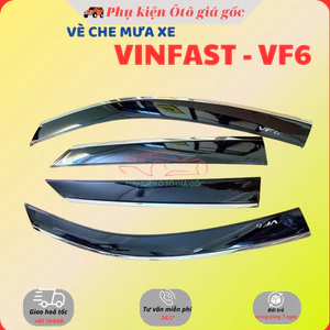 Vè che mưa xe Vinfast VF6 - Hàng Nhựa Thái dày cao cấp - Giá 1 bộ (Chỉ INOX hoặc Nhựa Đen)