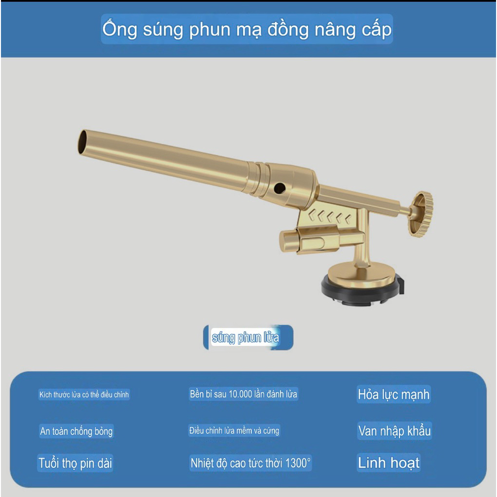Khò Gas Mini An Toàn, Mẫu Năm 2025 với Thiết Kế Đầu Khò Chống Bỏng Hiện Đại ntt95