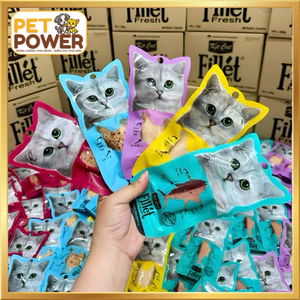 Thức ăn ướt cho mèo KitCat Fillet Fresh – Thịt nguyên miếng 100% – Gói 30g – Nhiều vị